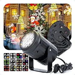 Projetor Refletor Led Luz, Decoração De Desenhos Natal Halloween Projeção P/Festas Casa, Luzes Laser Colorida VAGOLUME