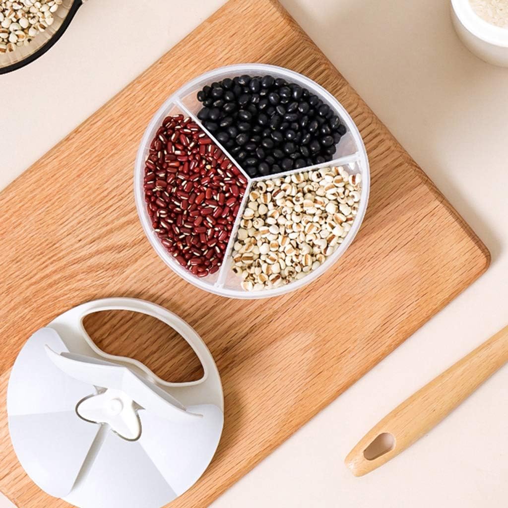 Food Storage Sealed Storage Box Crisper Grains Food Storage Tank Household Kitchen Food Containers for Dry Cereals Measure Cups Kitchen Tool Fresh-Keeping Box (Color : Green2.5L) (Gray 1.5l )