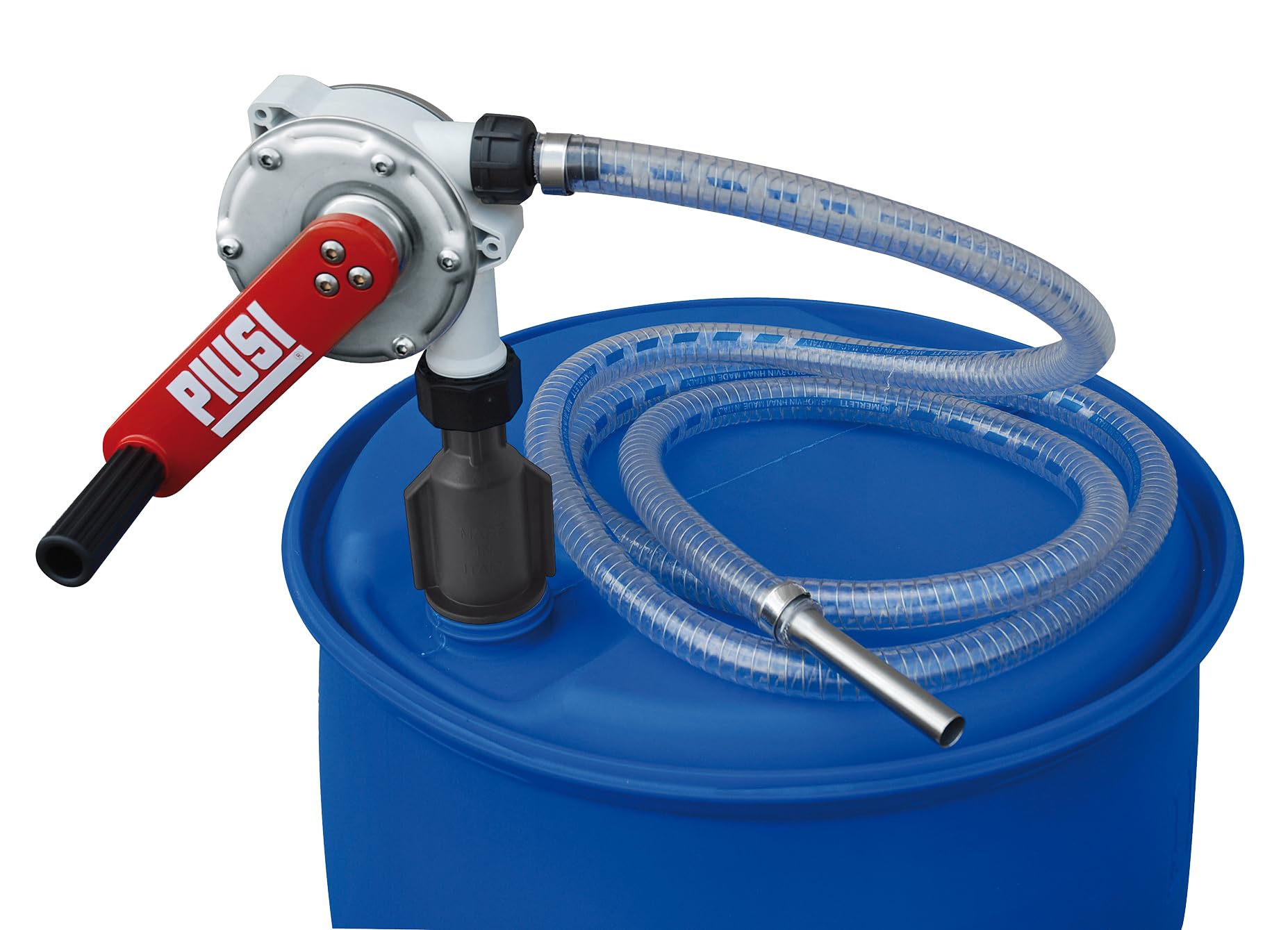 ZUWA Handkurbelpumpe für Harnstoff (AUS 32, AdBlue) aus Edelstahl, mit Ansaugrohr u.2,5m Abfüllschlauch P332A90