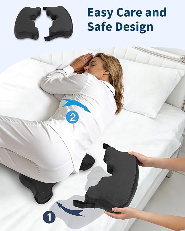 HOMCA Bed Sore Cushions for Butt, Memory Foam Bedsore Pressure Relief Cushion for Sleeping and Sitting, Hemorrhoid Cushion for Coccyx, Sciatica, Postpartum Recovery, and Surgery Rehabilitation(Black) by HOMCA - Image 6