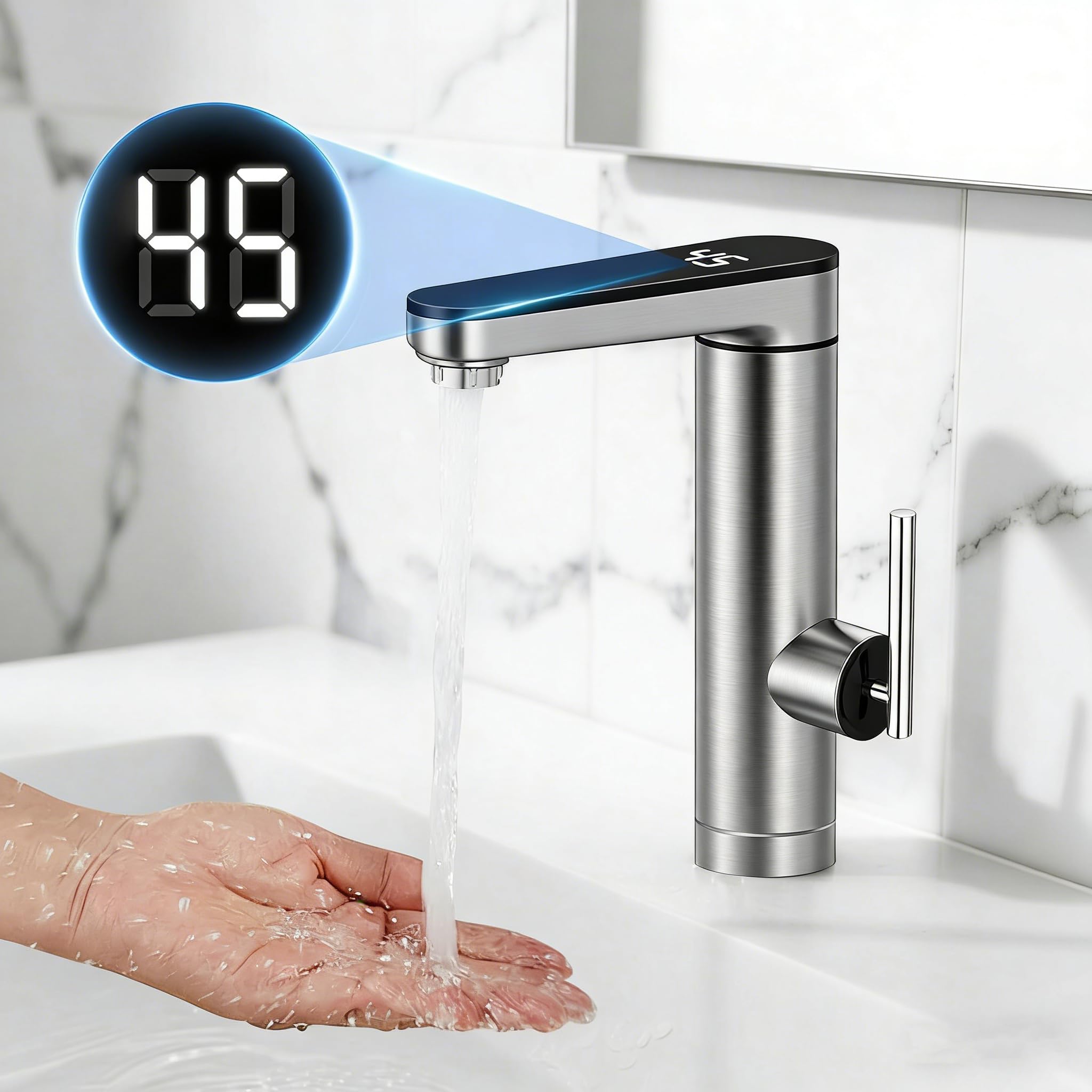 Grifo con calentador de agua, grifo de agua caliente Dlectríco, Eléctrico