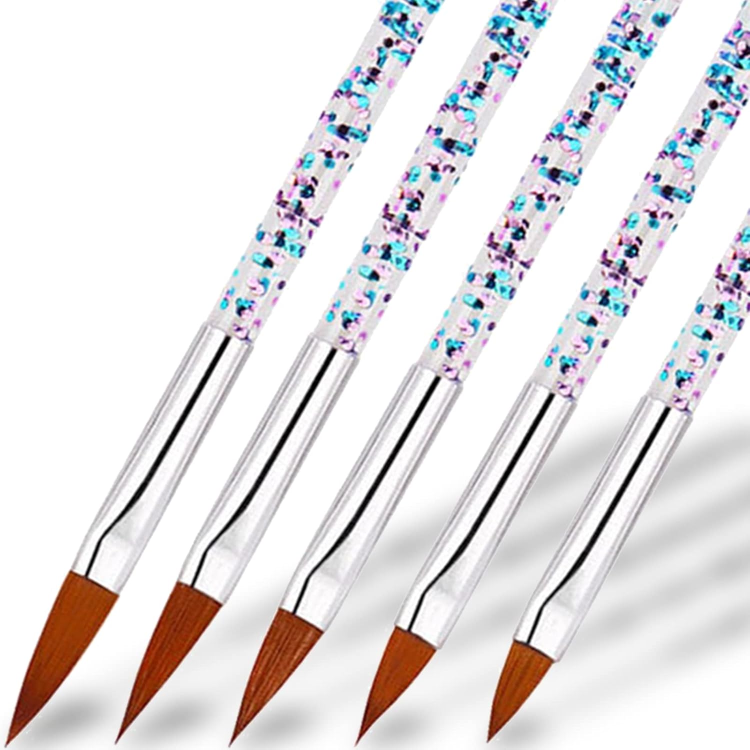 5 Pack Nail Art Brush Set, Acrylic Design Nail Art UV Gel