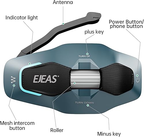 Miniatura 9 de SolaMr X10 - Casco de motocicleta con Bluetooth, altavoces, casco de esquí, intercomunicador, sistema de comunicación de malla integrado, compatible