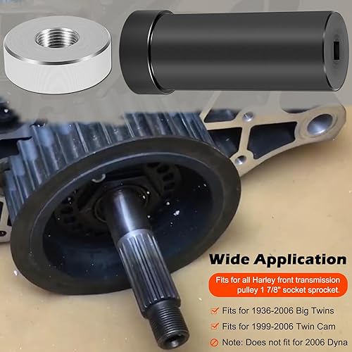 Miniatura 2 de Bonbo Llave de piñón de eje principal de 1 7/8 pulgadas con accionamiento de 1/2 pulgada para motor Harley-Davidson Big Twins Engine 1936-2006 y