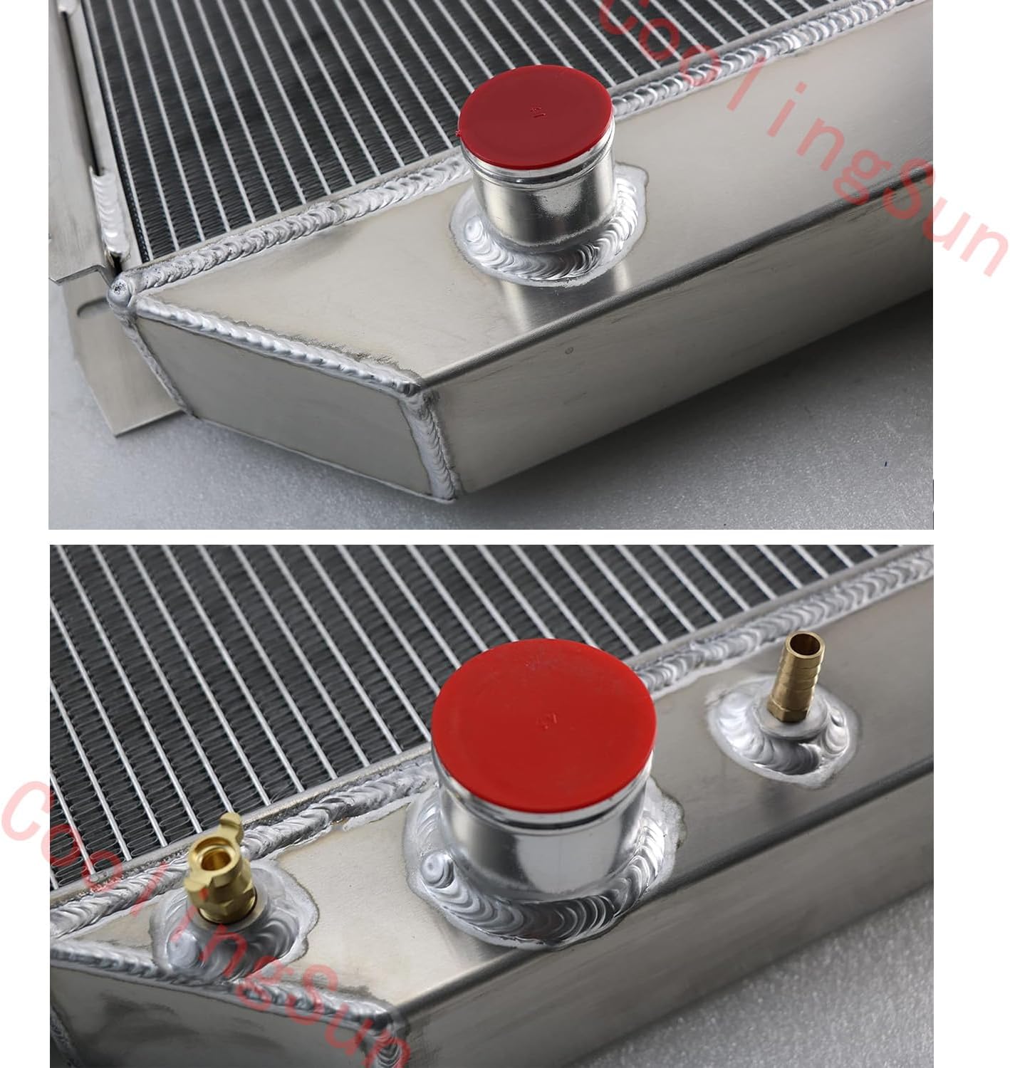 Aluminum 3 Row Radiator for 1966-1979 Ford Bronco F100 F150 F250 F350 F500 2.8L 3.3L 3.9L 4.7L 4.9L 7.5L I6 V8 GAS Engine Radiators