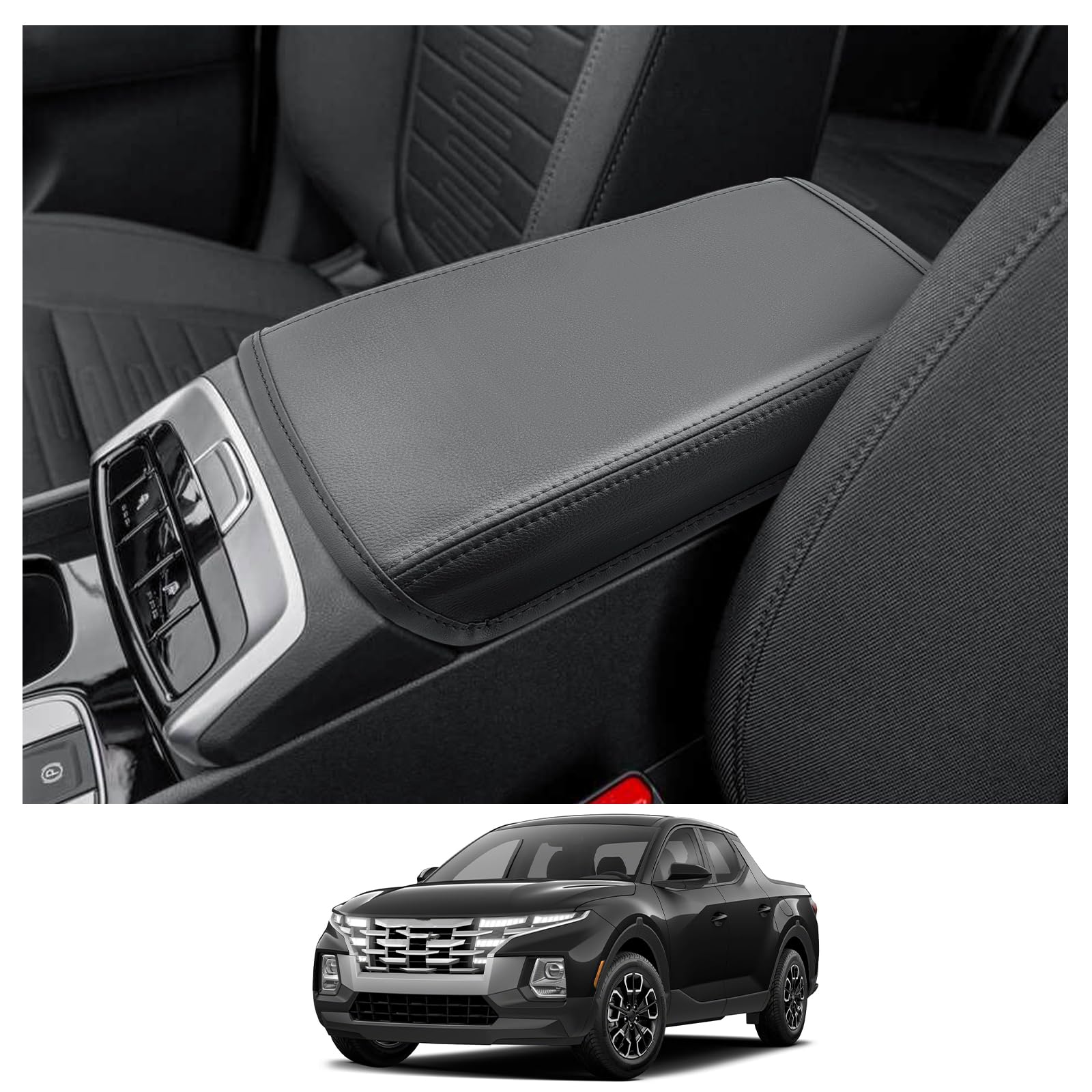 CDEFG Compatible with 2024 Hyundai Santa Cruz Tucson Center Console Cover for 2022-2024 Santa Cruz Accessories Armrest Cover Tucson Middle Console Pad
