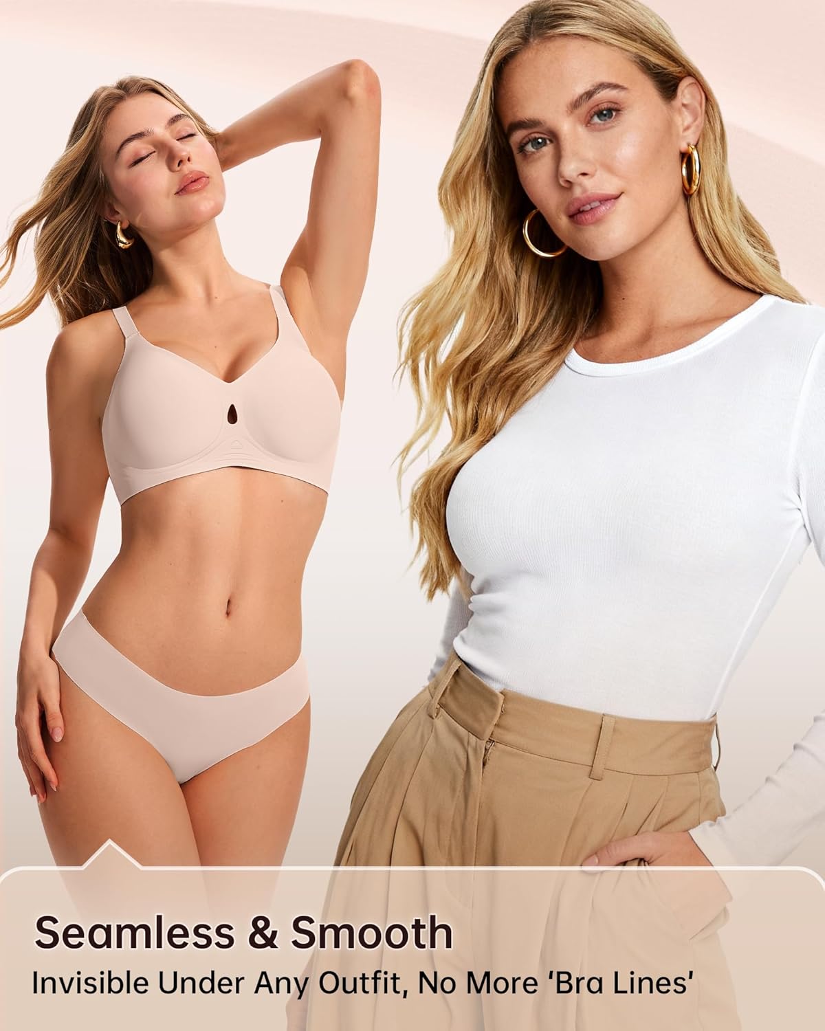 Wireless Bras for Women No Underwire Jelly Bras Seamless Push Up Full Coverage Bralettes Comfortable Everyday Bra - Image 5