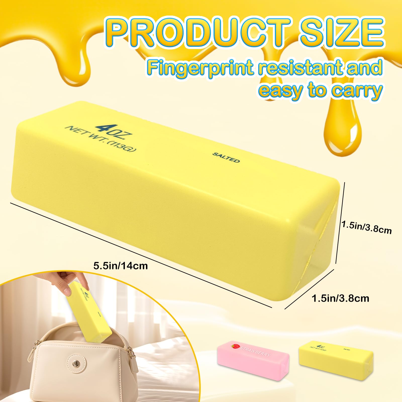 4 Pezzi Ice Cubo Antistress Giocattoli + Butter Giocattoli, Giocattolo Sensoriale con Design Cubo, Giocattolo Antistress per Alleviare adatto Bambini, Adulti, Ufficio, Casa 25Toys1