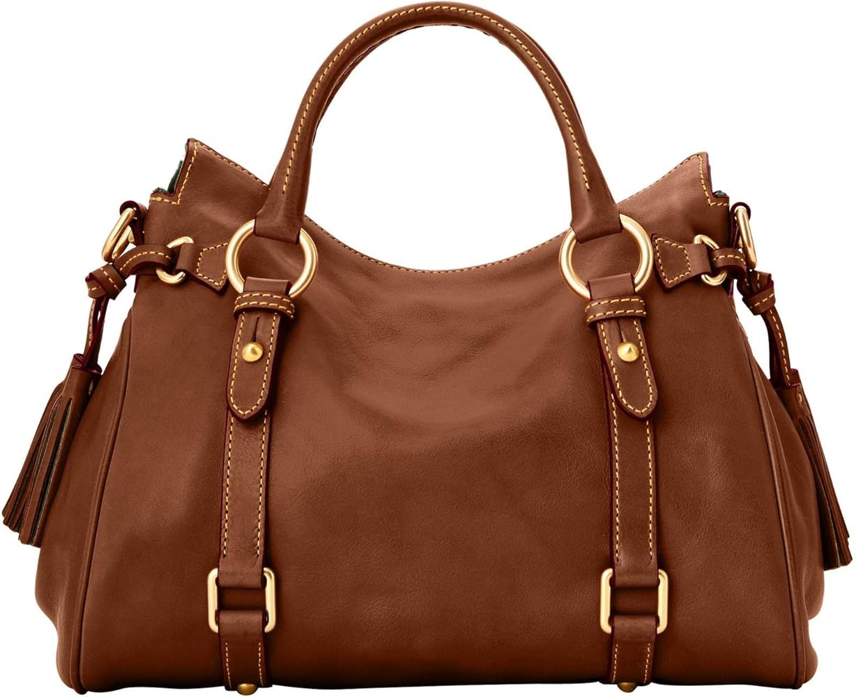 Dooney Bourke Florentine Small Satchel, Chestnut/Self Trim Is Dooney