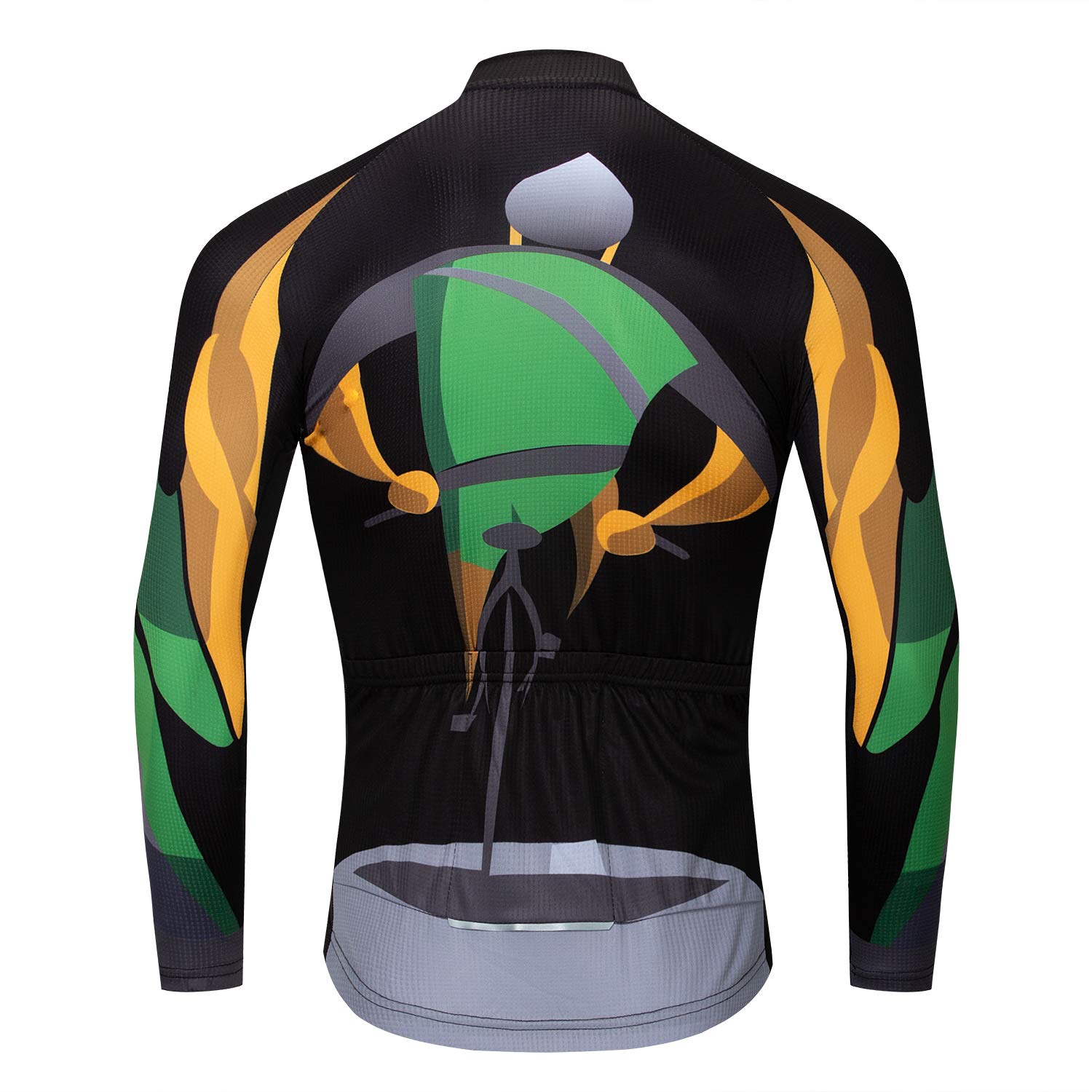 JPOJPO Cycling Jersey Men Skull Team Bike Clothing Long Sleeve Quick-Dry Reflective S-3XL