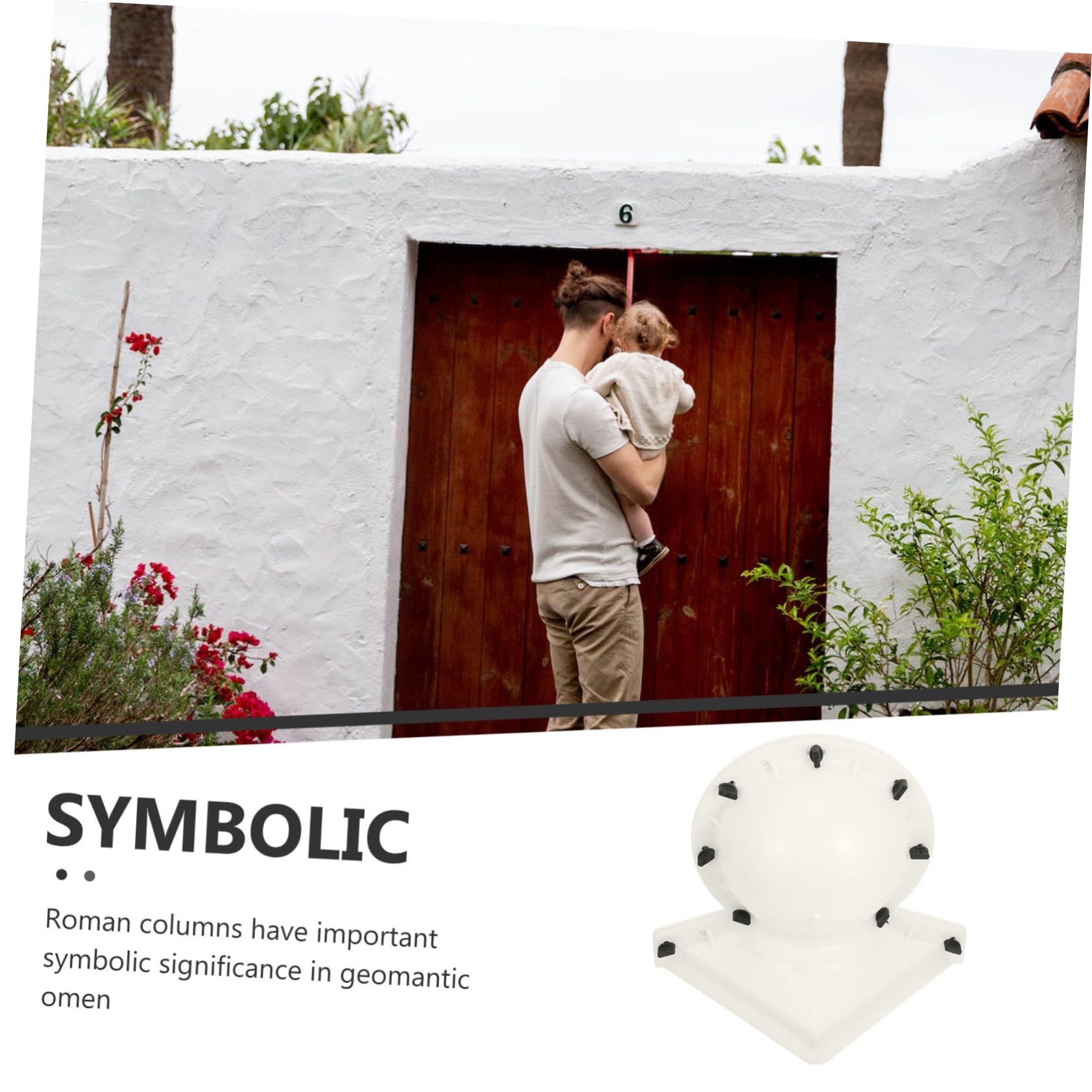 Toddmomy Kugelförmige Bauvorlage für Römische Säulen mit Blumenmuster aus Pp Benutzerfreundlich und Vielseitig für Garten und Innendekoration mit Feng Shui Effekt Zufällige Farbe
