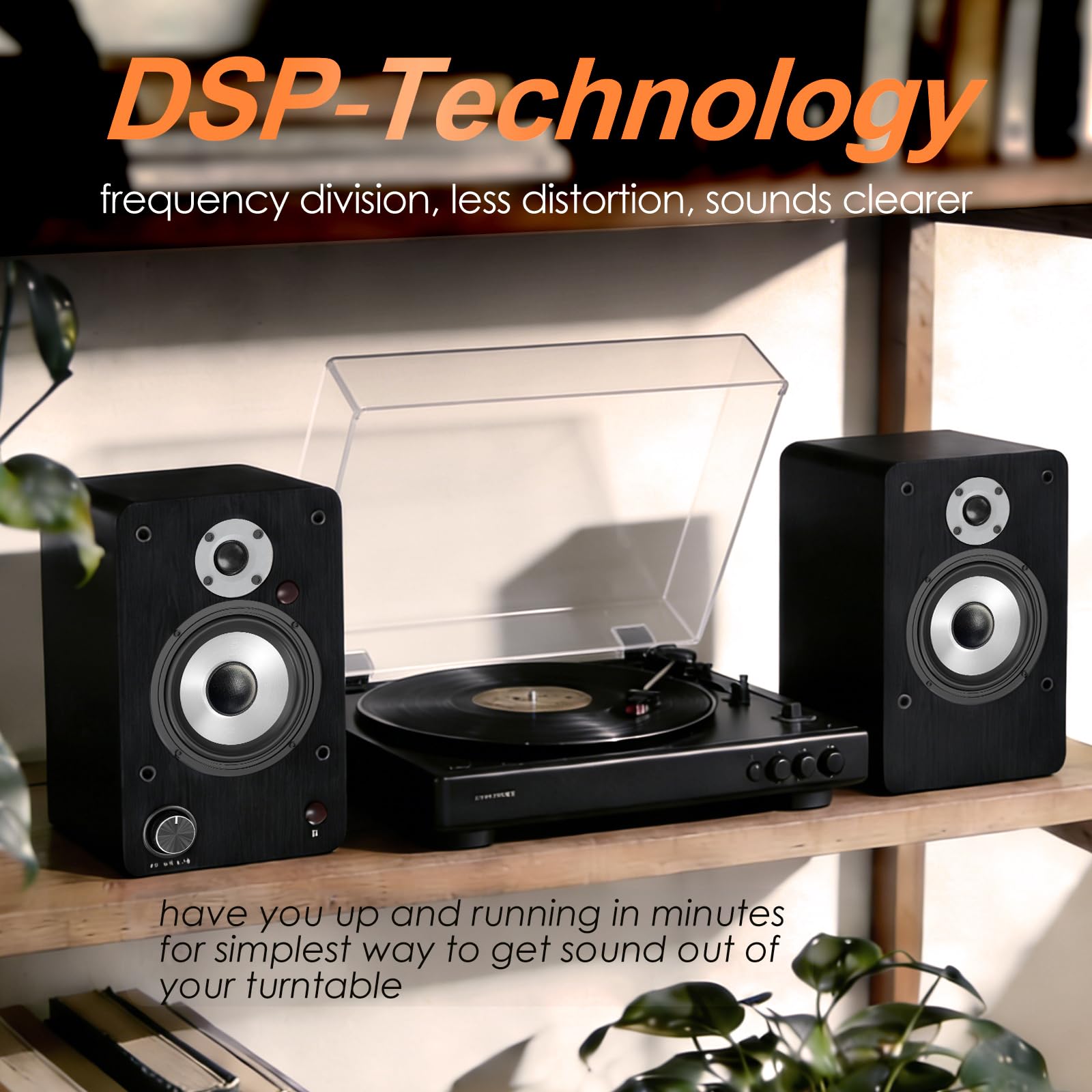 Amazon.com: LONPOO 100W HiFi Active Bookshelf Speakers with