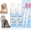 Pack of 2 Cat Acne Cream Cat Acne Chin Care Set Equipped with Cat Acne Cleaning Brush Cat Care Cat Chin Softness and Freshness