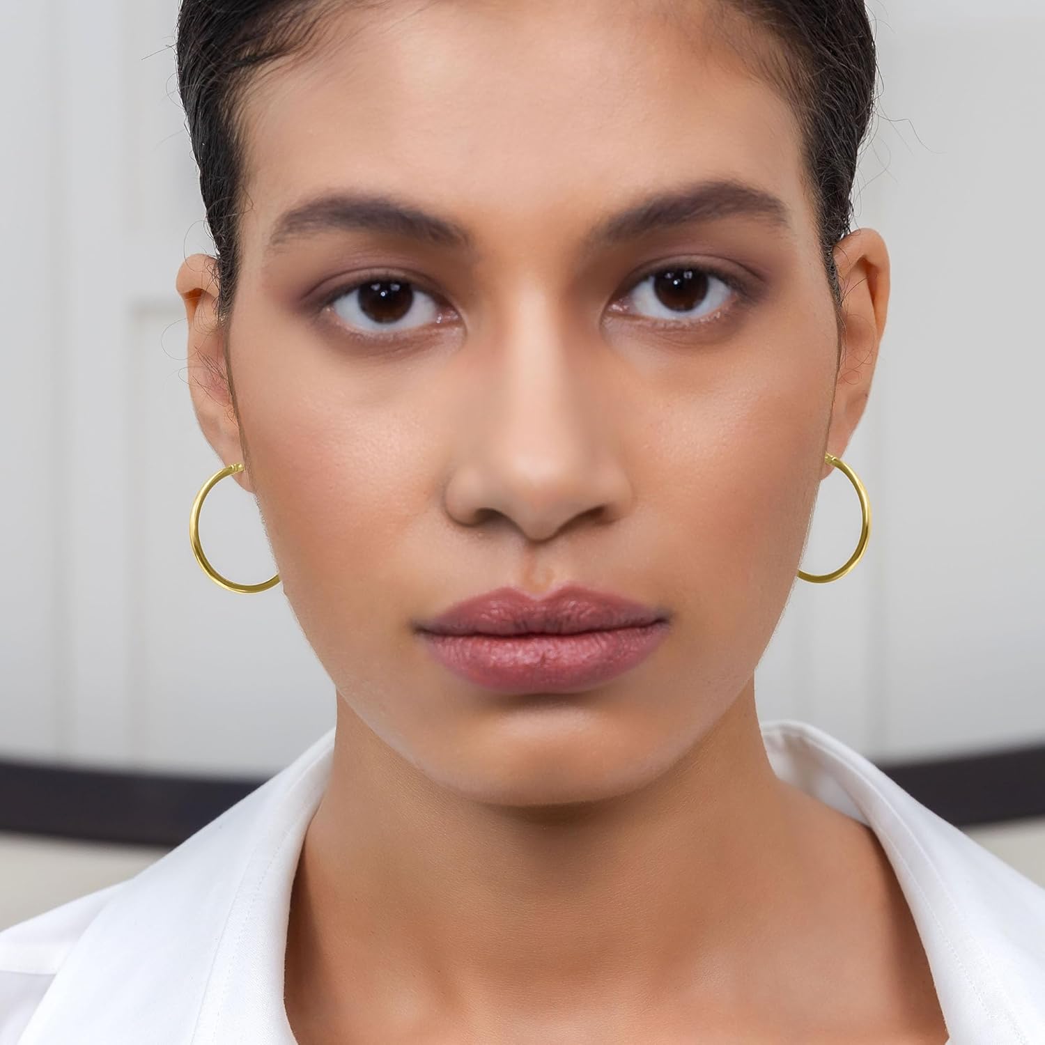 Hoops & Loops 925 Sterling Silver 2mm Hoop Earrings for Women & Men, 14K Gold Plated, Rose Gold, Black Hypoallergenic Lightweight High Polished Click-Top Hoops 15mm-60mm - Image 2