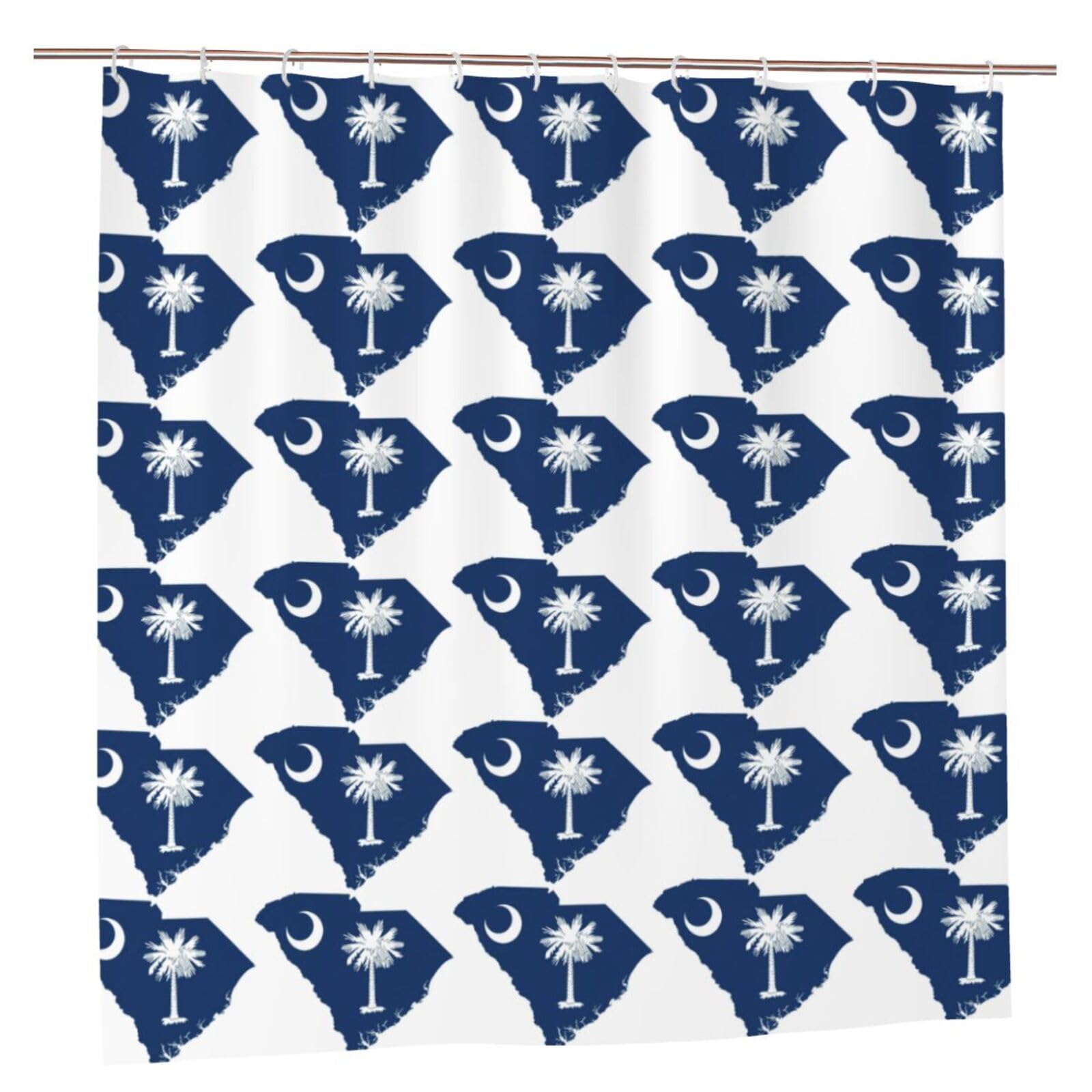 Rideau de douche imperméable et lavable motif drapeau US