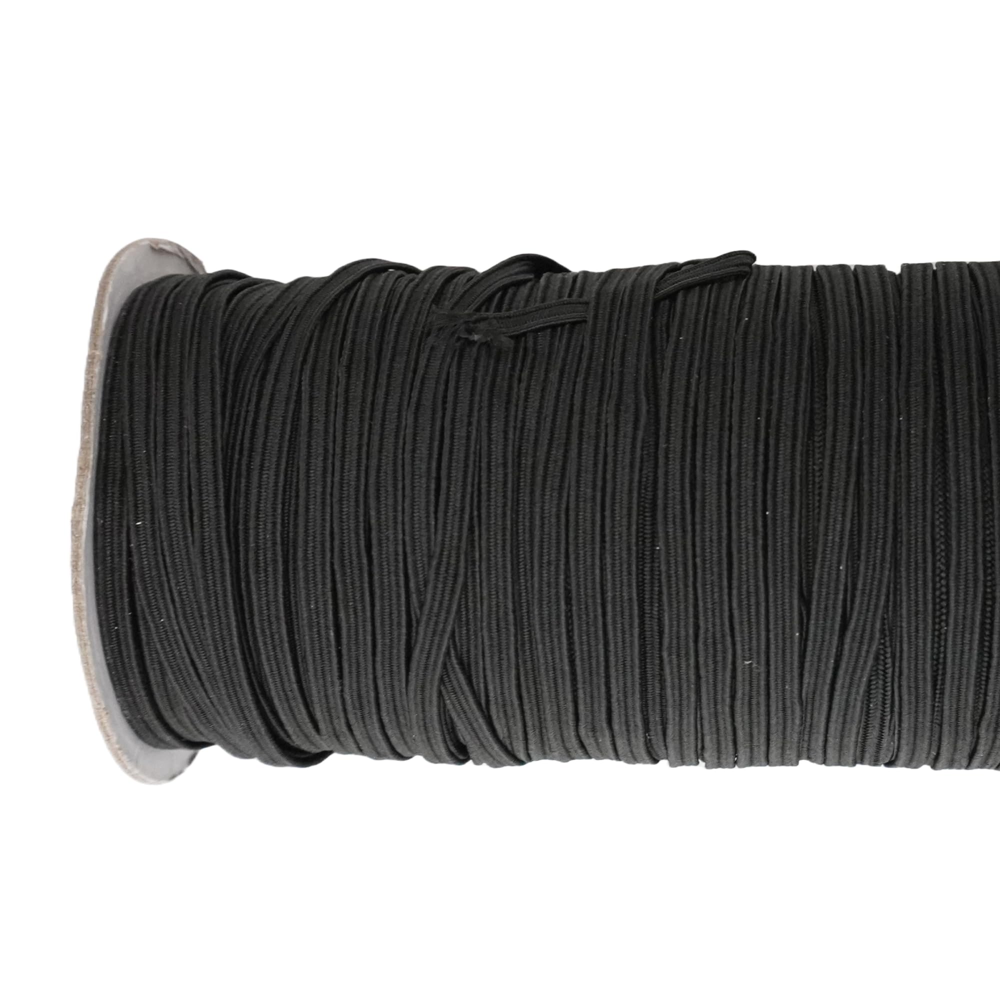 Zwarte ronde 4 mm elastische band voor naaien gebreide stretch elastische spoelen 10 meter elastisch koord voor taillebanden broek kleding en ambachten DIY, hoge elasticiteit