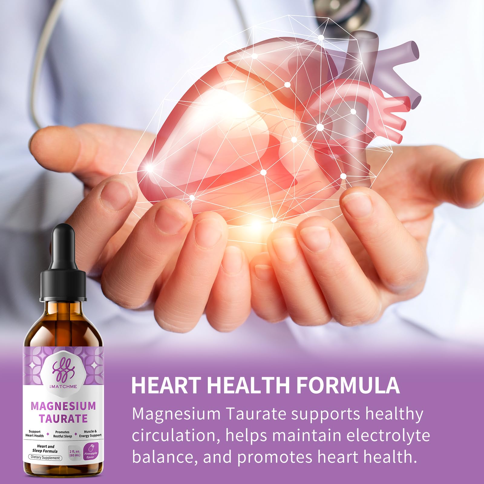 Magnesium Taurate Liquid Drops, Supports Health, Muscle & Sleep 2Fl Oz — Amazon image 3