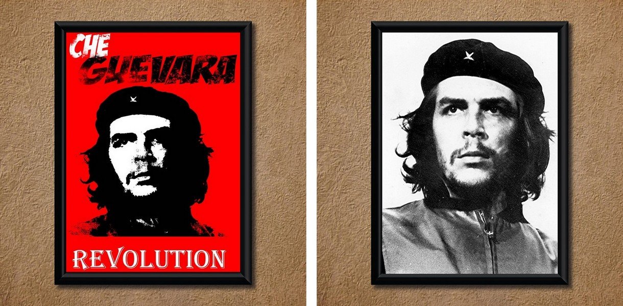Che Guevera Wall Poster (with Frame) (Combo)