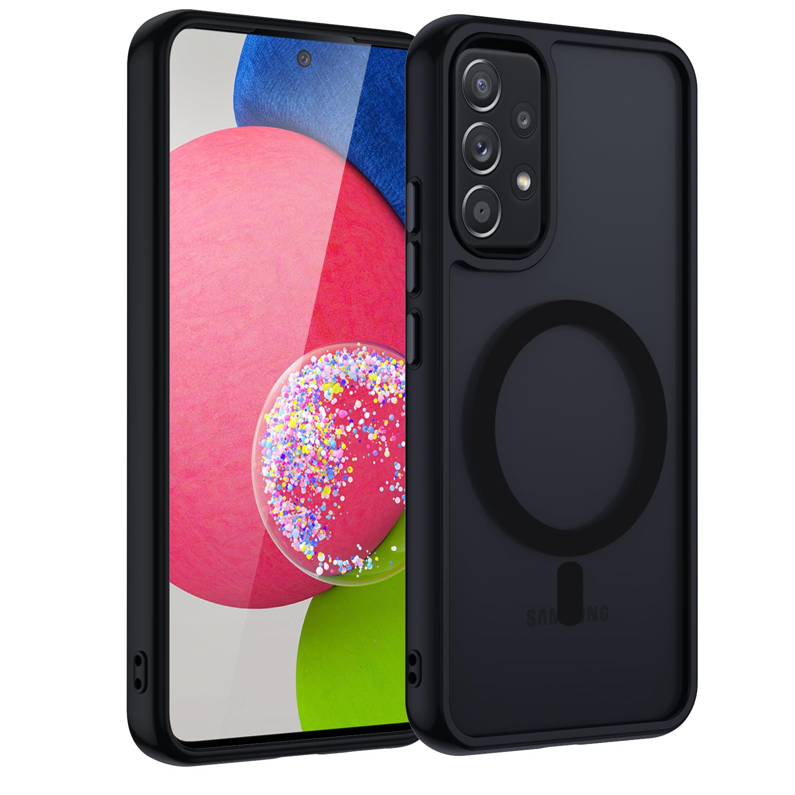 Ailisi Cover Per Samsung Galaxy A52 5G/A52s 5G - Custodia A Libro In PU Con Portafoglio, Carte E Supporto - Design Panda Nero