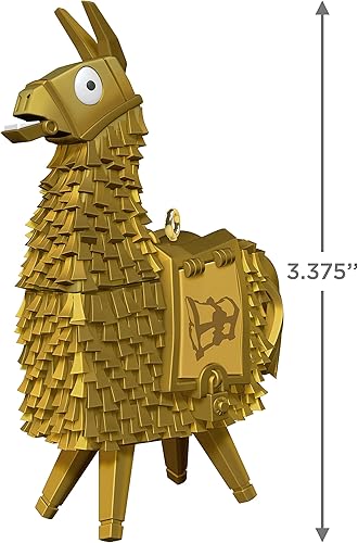 Miniatura 5 de Hallmark Keepsake Adorno de Navidad 2022, llama de botín dorado de Fortnite