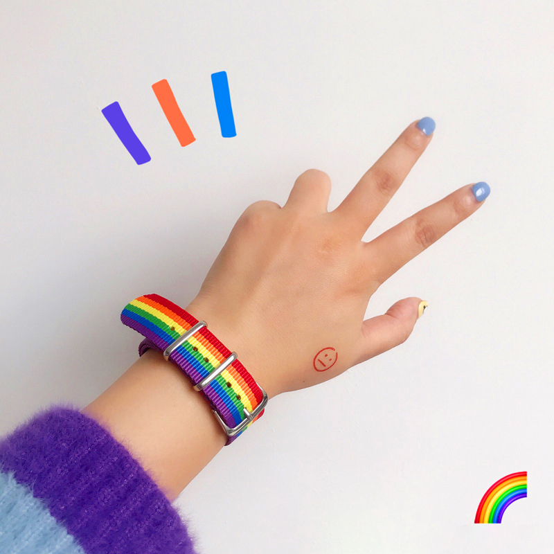 Mintolex Braccialetti LGBT Pride - Confezione Multipla Di Bracciali Regolabili In Nylon Arcobaleno, Fatti A Mano, Per Uomo E Donna - Sostieni La Comunità LGBTQ+