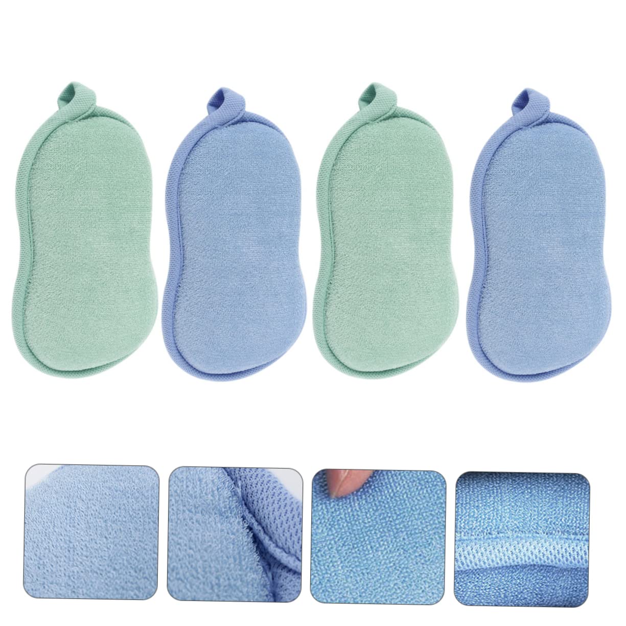 minkissy Lot De 3 Brosses Exfoliantes Double Face Pour Le Corps Et La Pour Nouveau-nés Enfants Tout-petits Bébés Mousse Riche Et Forte Capacité De Nettoyage 4 Pièces X 3