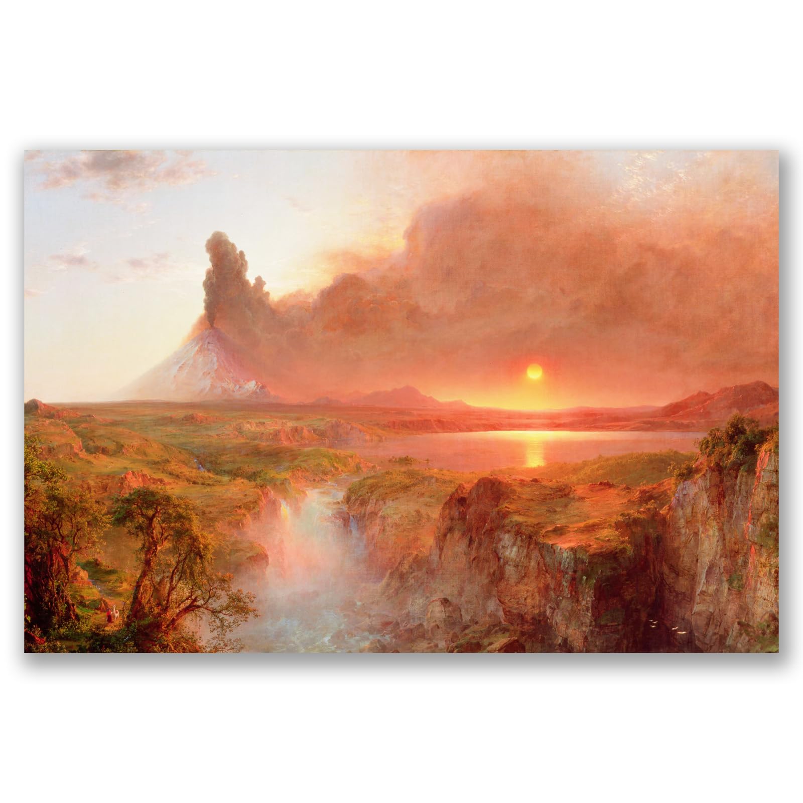 Yomcut Frederick Edwin Wall Decor - Famous Landscape Canvas Wall Decor - Famous Painting Reproduction - Home Decor Poster - Bedroom Dining Cool Home Decor Unframed (12×18in/30×45cm)