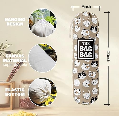 Miniatura 2 de Funny The Bag Bag, organizador de bolsas de comestibles para bolsas de compras, bolsas de plástico de montaje en pared, dispensadores de