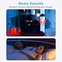Vista 5 de Alarma de ventana de puerta, alarmas de ventana de 120 dB para seguridad del hogar, timbre de puerta para tienda de hogar