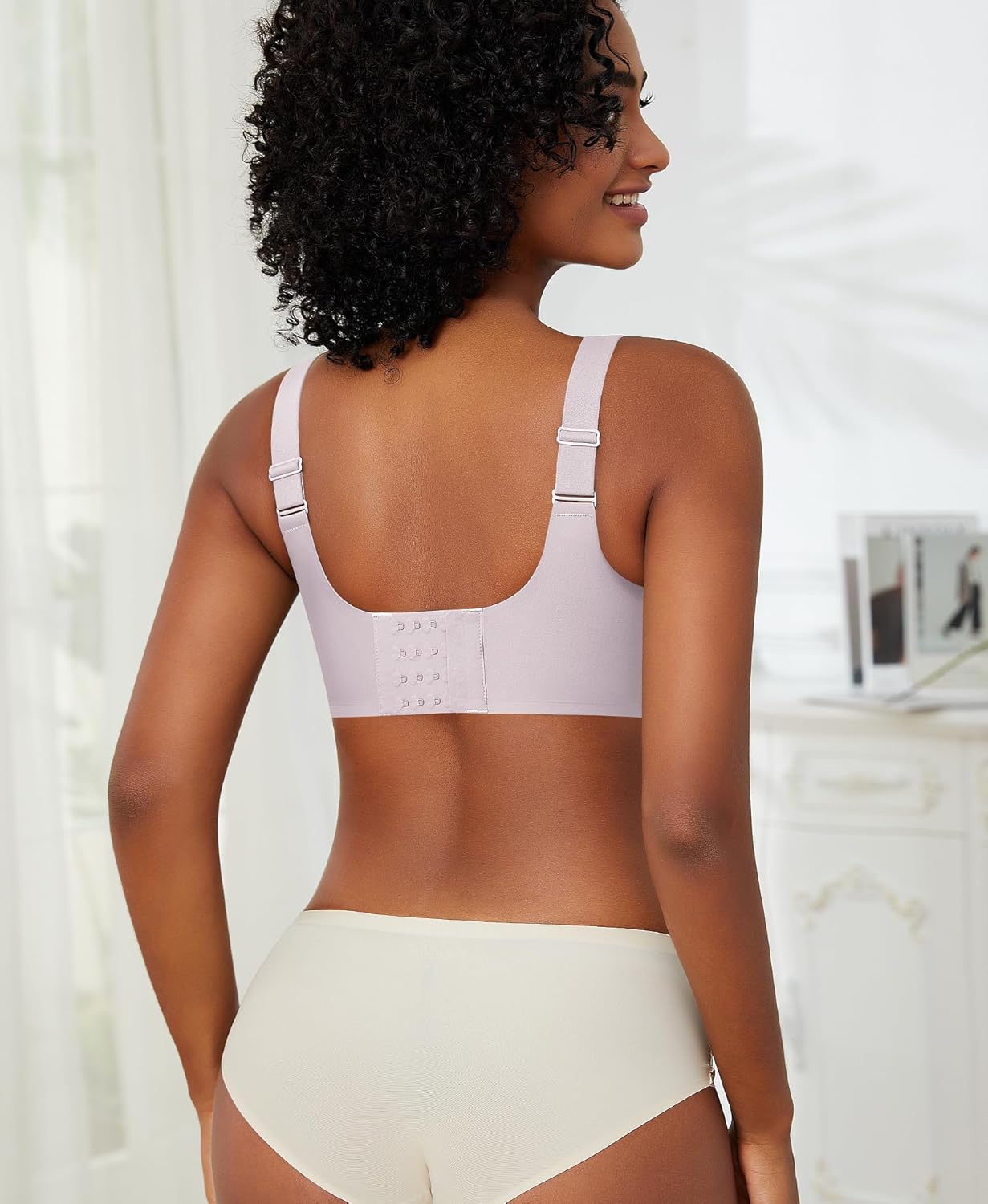 Bras for Women No Underwire Seamless Adjustable Full Coverage Smooth Bralette Wireless Comfort Everyday Bra - Image 4
