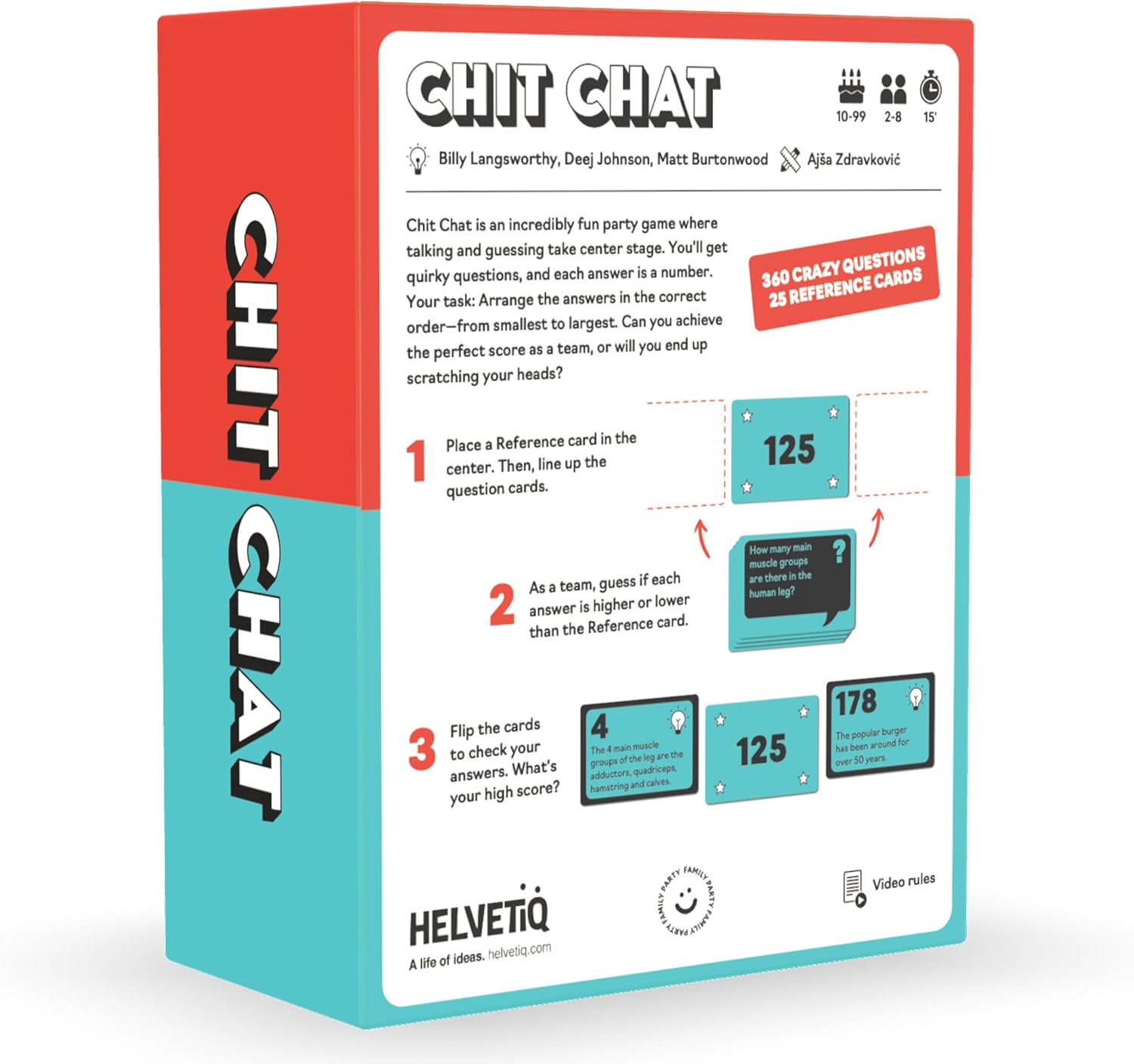 Chit Chat Party Game - Cooperative Teamwork & Guessing Game, Hilarious Fun for Family & Friends, Kids & Adults, Ages 8+, 4-10 Players, 15 Minute Playtime