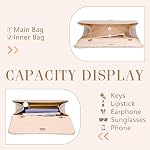 Larcenciel Elegant Evening Purse d'embrayage avec sangle de chaîne pour la fête pour femme, le mariage, le bal, l'événement formel,20x11x6cm