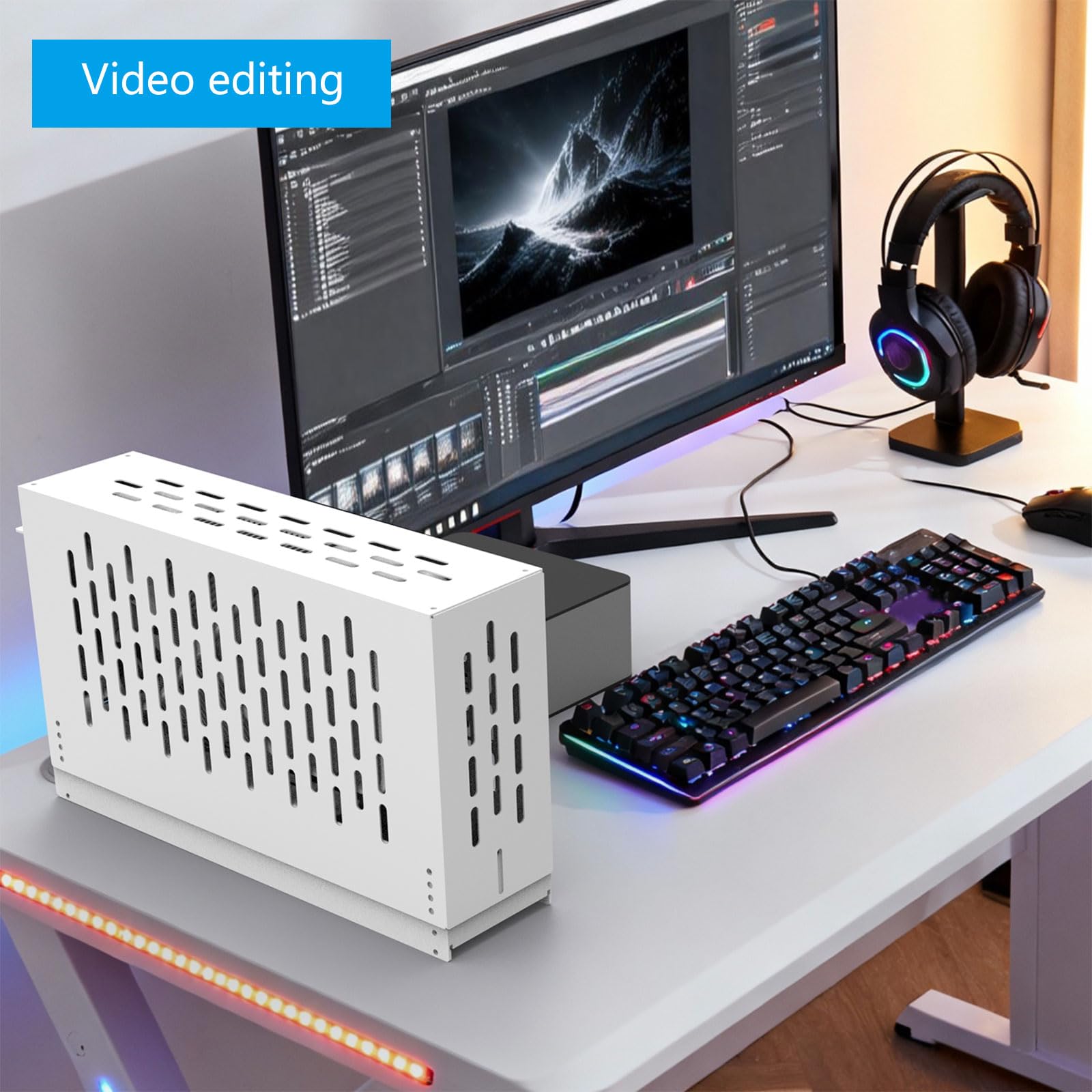 Station d'accueil graphique externe portable avec connexion PCIe4.0 pleine grandeur pour ordinateur portable GPU en aluminium