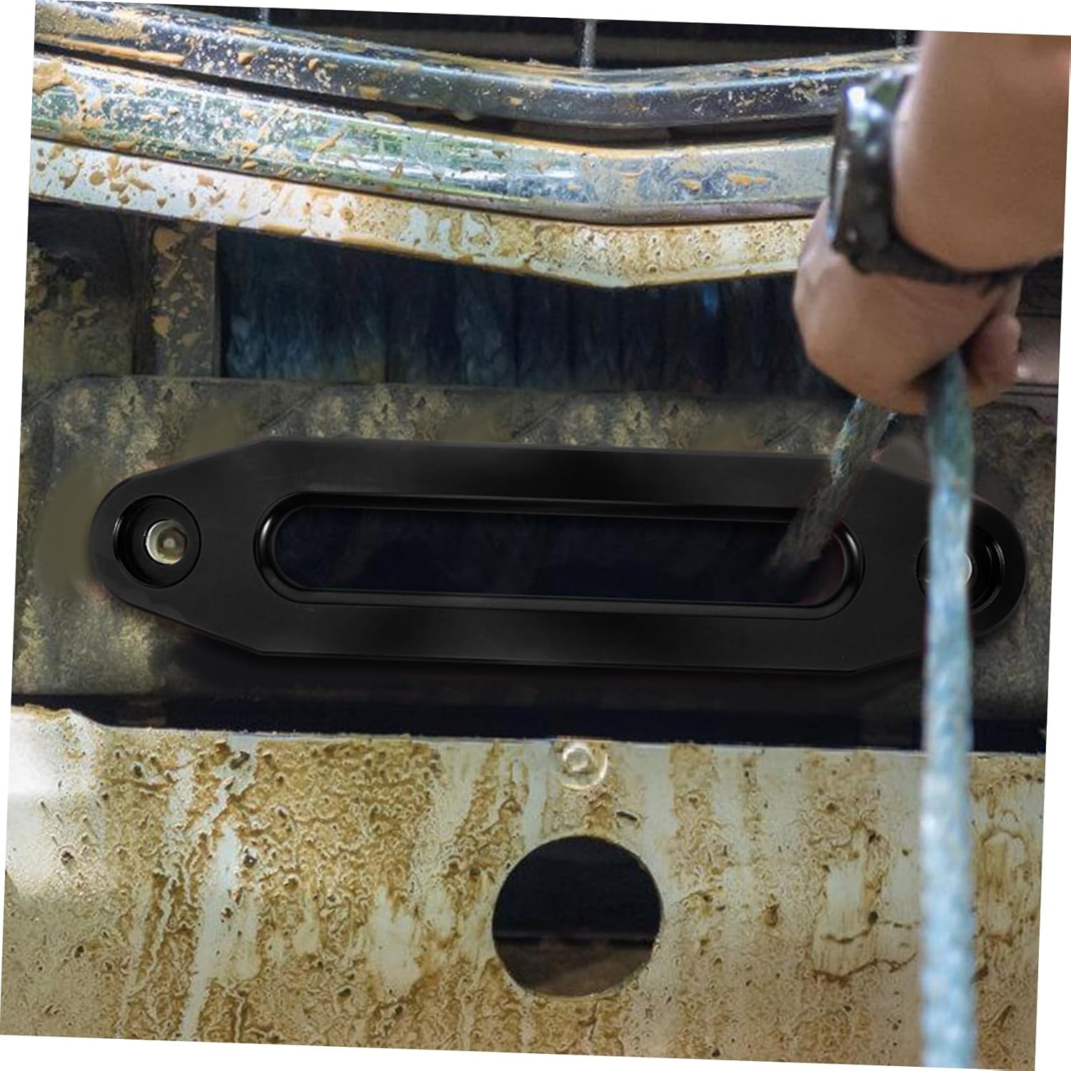 Winch Fairlead Hawse Rope Guide for Vehicle Aluminum Construction Easy Installation Smooth Cable Guidance for Off-Road Trucks Atvs Utvs