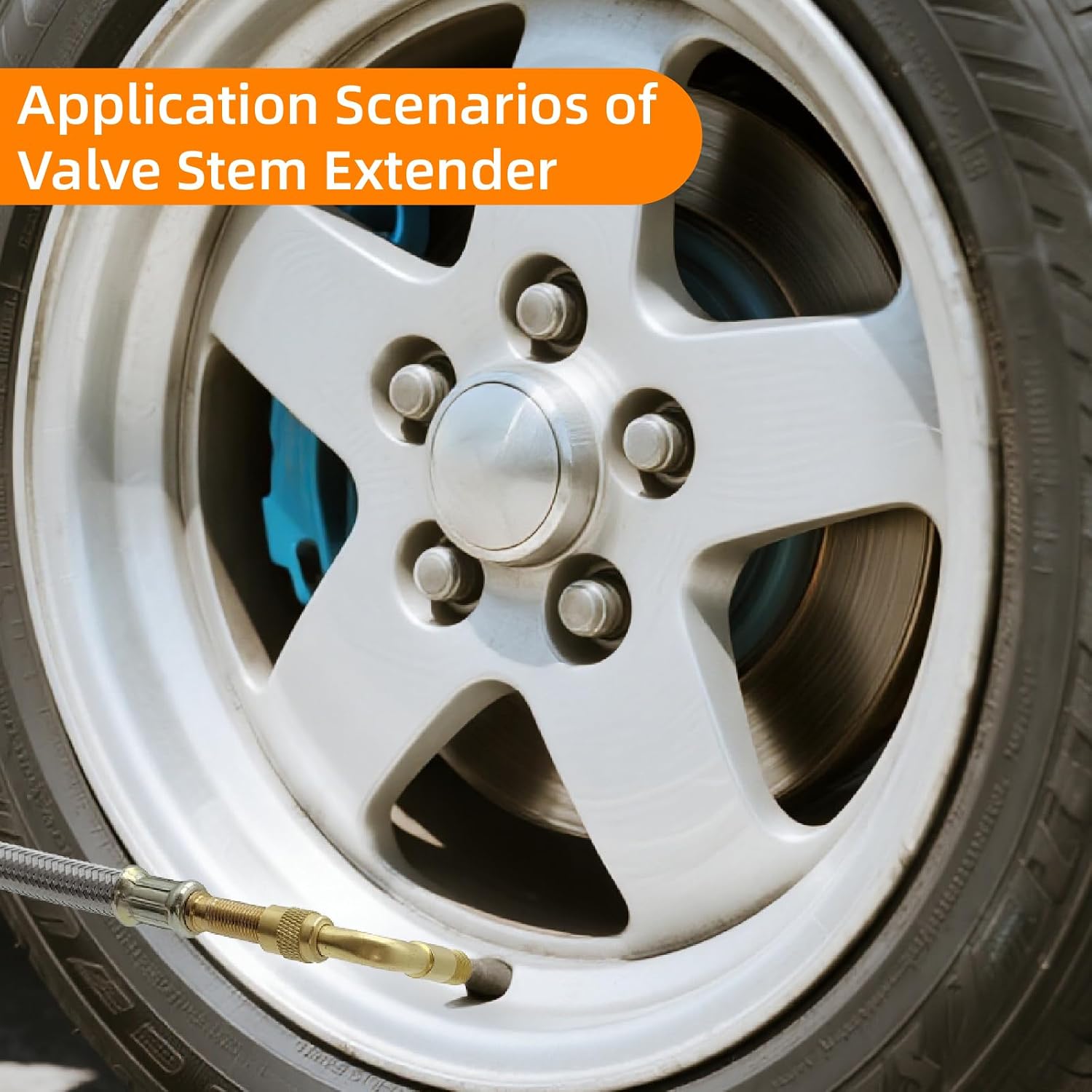 9Pcs Valve Stem Extension,Tire Valve Extender45°/90°/135°Brass Tire Valve Extension Adaptors, for Universal Rv Cars Truck Motorcycle Bike Scooter,Multiple Models 4.33in/5.91in/7.87in/11.81in