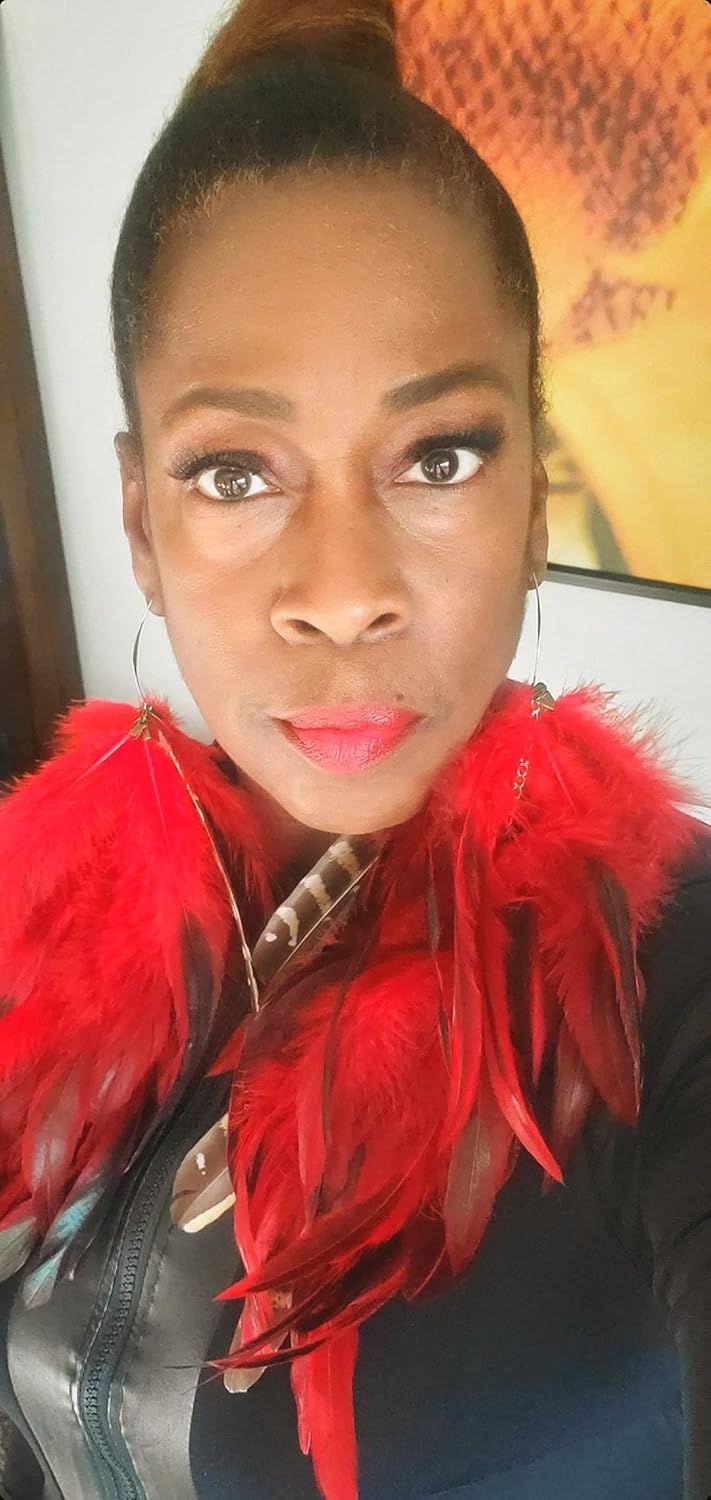 Luxurious Red Feather Dangle Earrings - Extra Long Statement Jewelry, Christmas & New Year's Eve Party Accessory