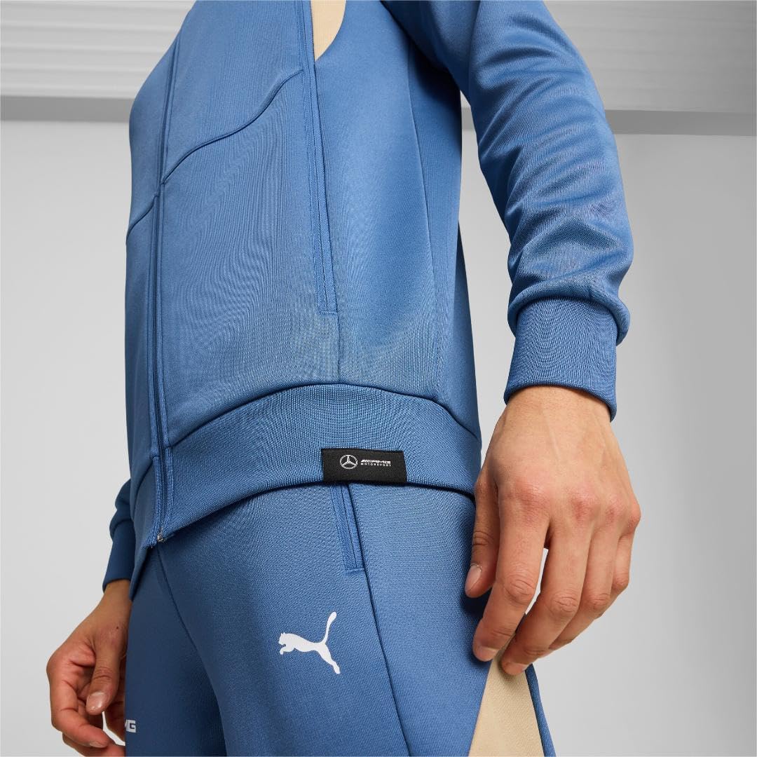 PUMA Men's MERCEDES AMG TRACK JACKET, Blue Horizon AH24, Small - Image 7
