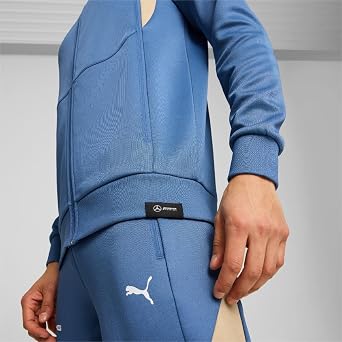 PUMA Men's MERCEDES AMG TRACK JACKET, Blue Horizon AH24, Small