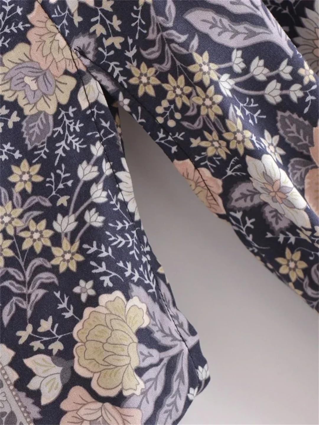 Kimono bohemio con estampado para mujer, cuello en V, mangas de murciélago, bata de bikini