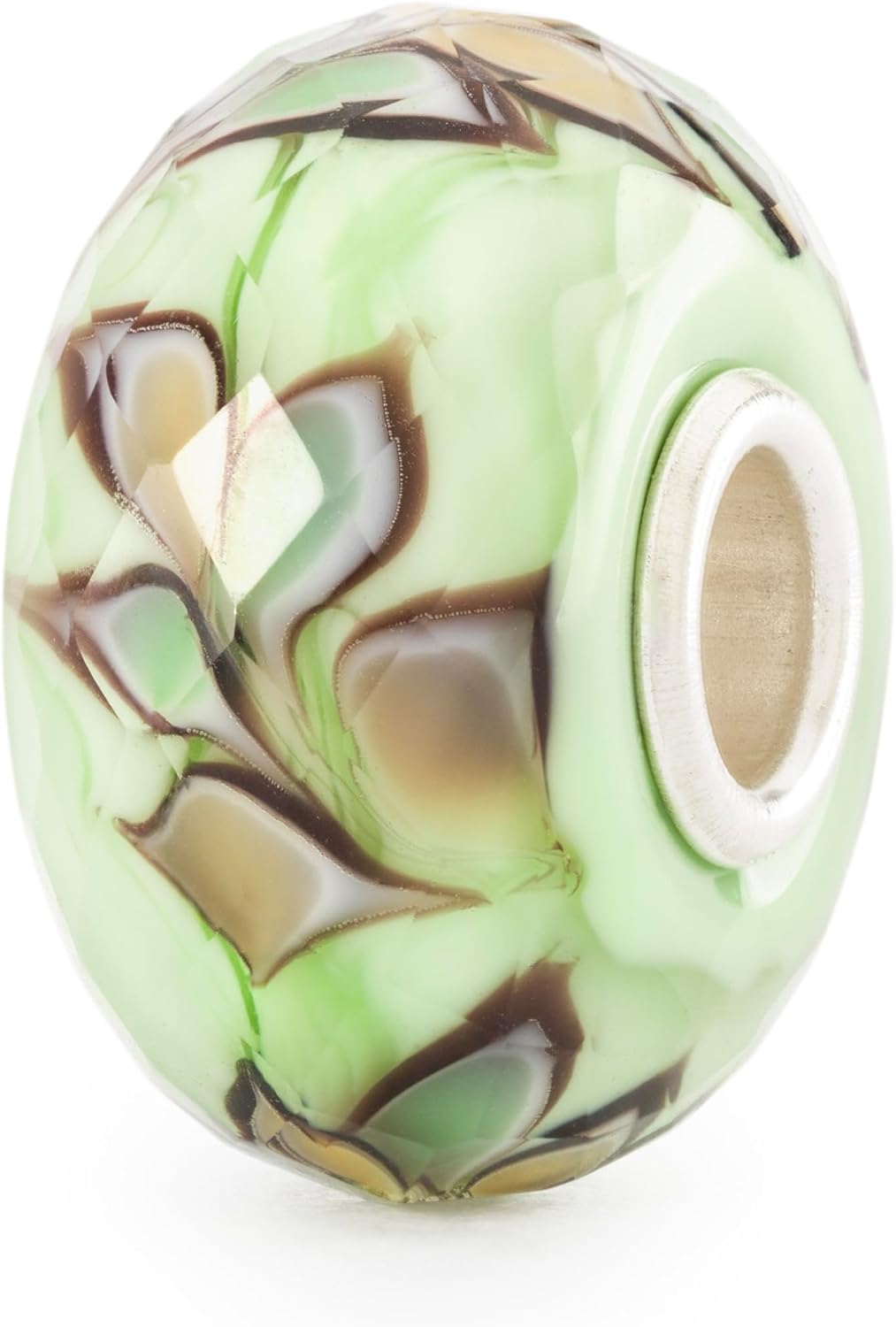 TROLLBEADS Beauty Bloom - Faceted Glass Charm for Enduring Beauty | Authentic Brand Charm | Glass | Walk the Journey Collection | Design by Neetu Gupta