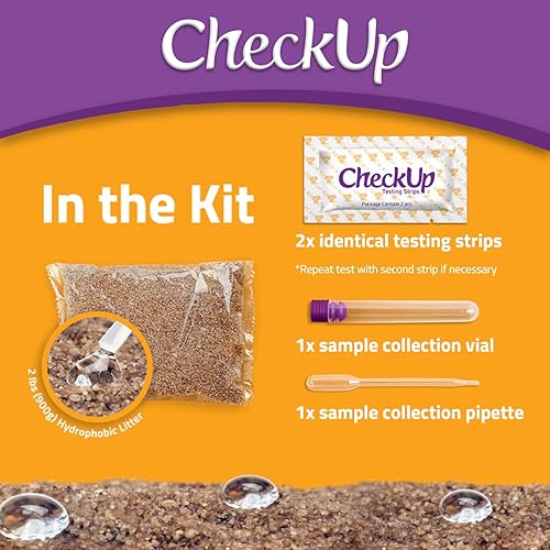 Miniatura 5 de KIT4CAT Kit de chequeo para prueba de bienestar en casa para gatos arena hidrofóbica para recolección de orina y tiras de prueba para detección de