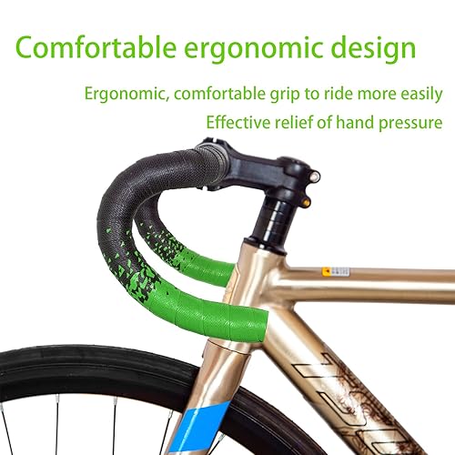 Miniatura 3 de Cinta para manillar de bicicleta, cómoda, antideslizante, amortiguación, sudor, transpirable, delicado al tacto, degradado, espuma EVA,