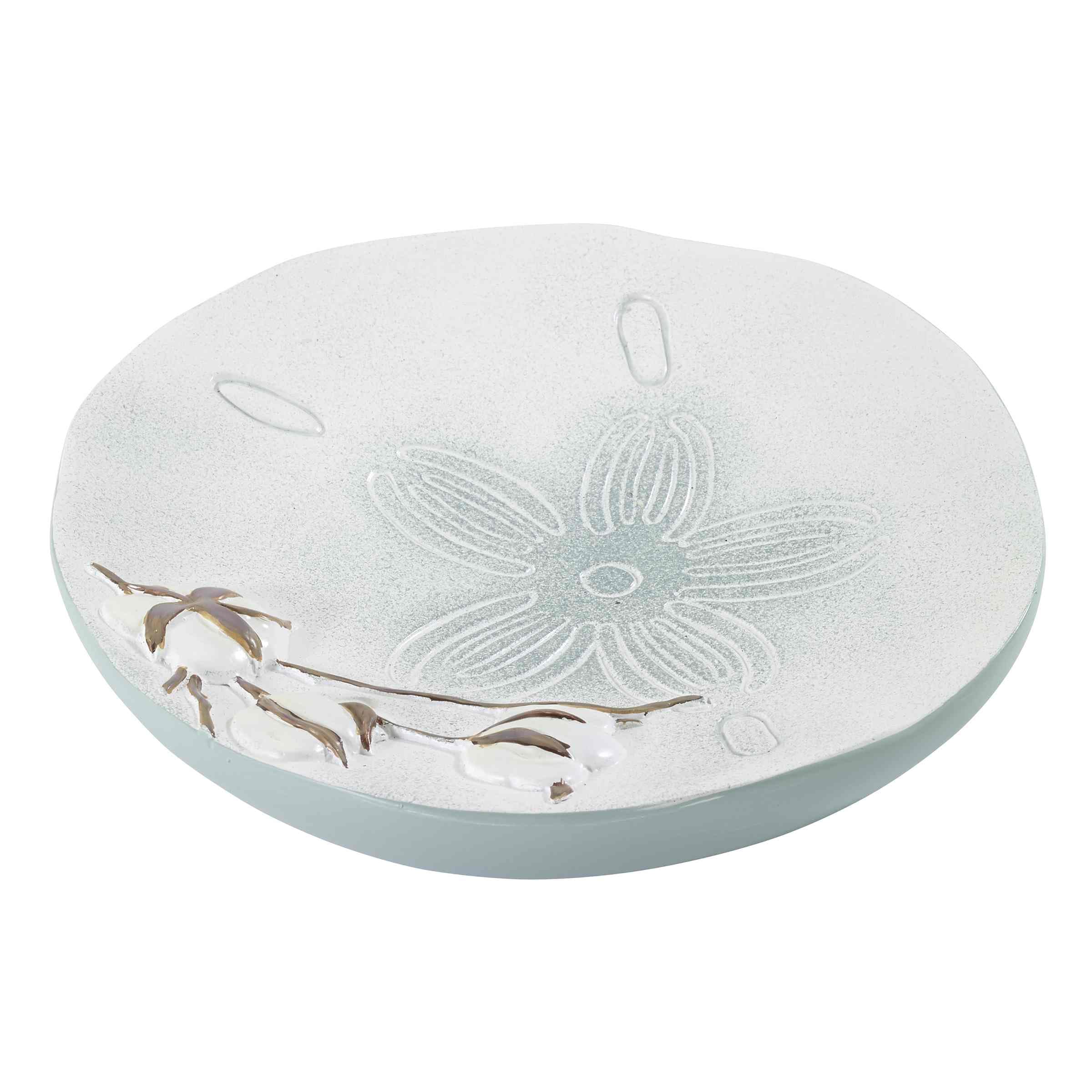 Avanti Linens - Juego de Accesorios, Vaso de Resina, Soporte para Cepillo de Dientes, jabonera y Bomba de loción, decoración de baño Duradera (colección F&Shell)