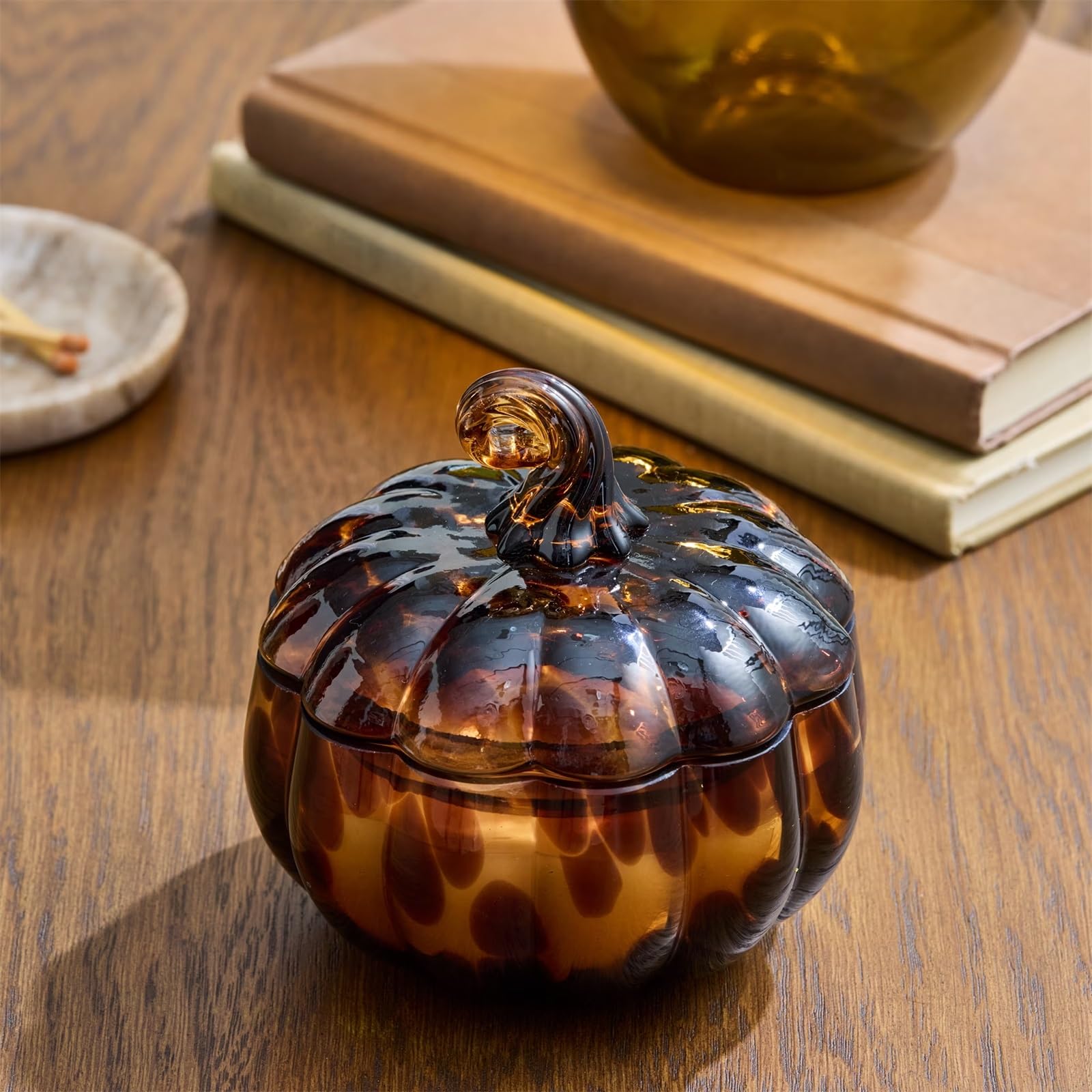Kürbis Duftkerze im Glas - Herbst Deko Wohnzimmer & Kürbis Deko