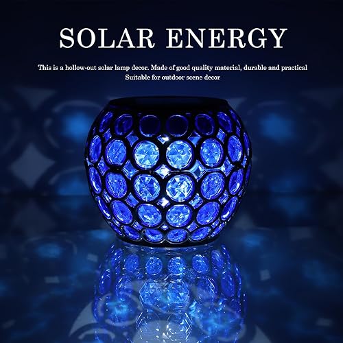 Miniatura 7 de Lámpara colgante solar al aire libre Luces solares huecas Jardín Patio Patio Decoración del hogar Energía solar Lámpara colgante decorativa