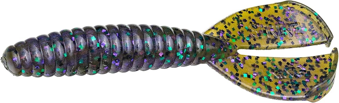 Strike King Rage Twin Tail Menace Fishing Lure, Hard Candy