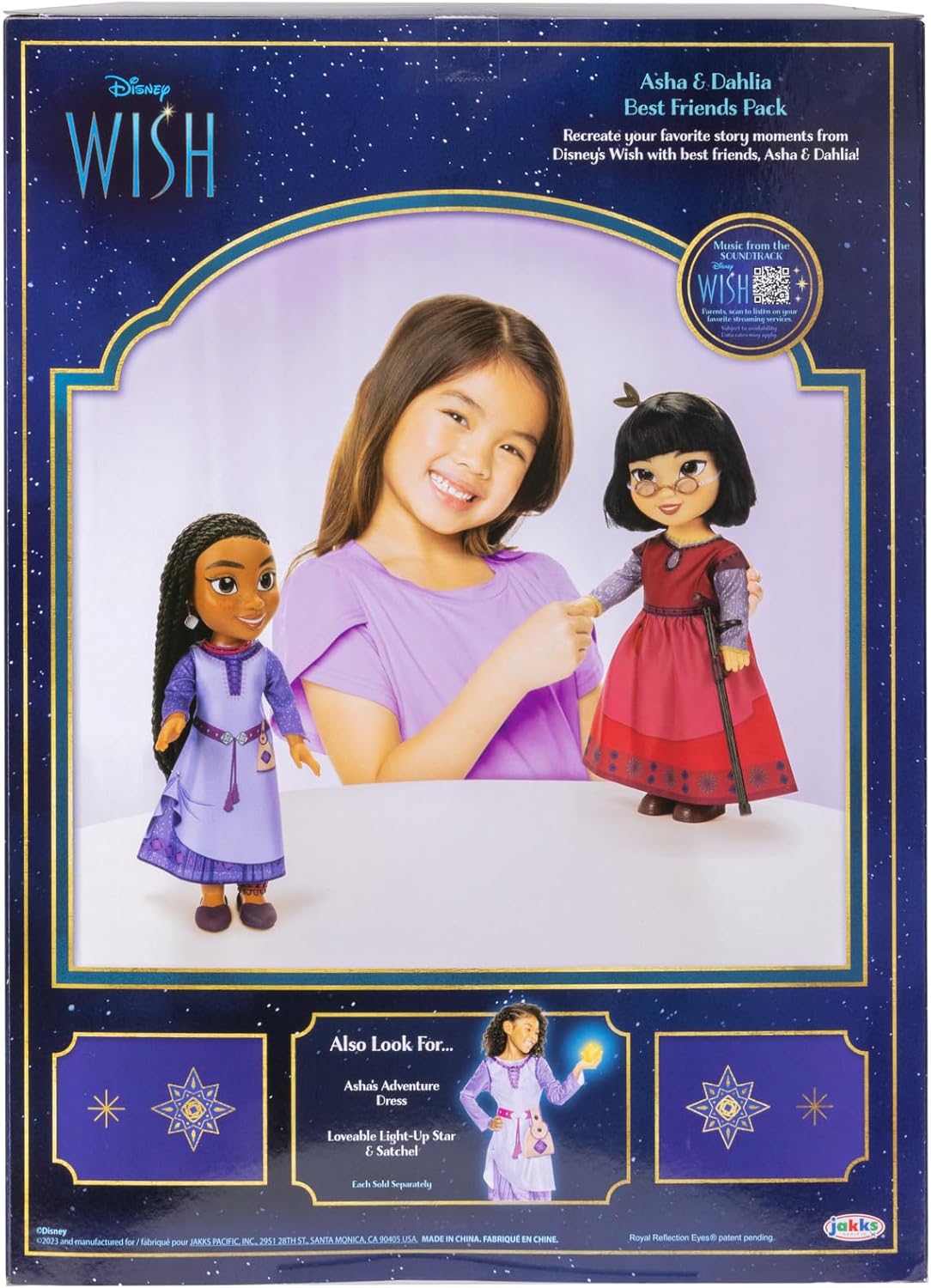 Disney's Wish Asha & Dahlia Dolls Best Friends Pack, 14 Inches Tall, Each with Movie Authentic Outfits and Accessories - Image 6