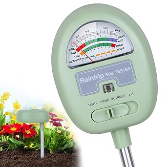 Soil Moisture Meter,4-in-1 Soil Ph Meter, Soil Tester for Moisture, Light, Nutrients, Soil Ph Test Kit,
