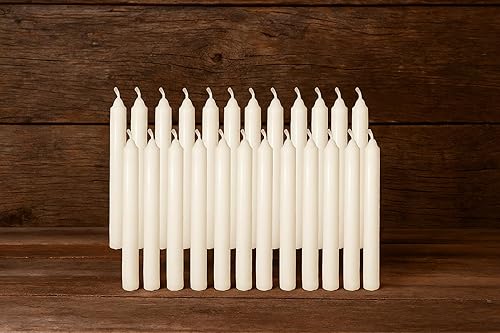 Miniatura 2 de 20 velas blancas de campanilla 4 x 0.5 pulgadas para campanillas de ángel, pirámides de Navidad, rituales de vacaciones, hechizos y decoración