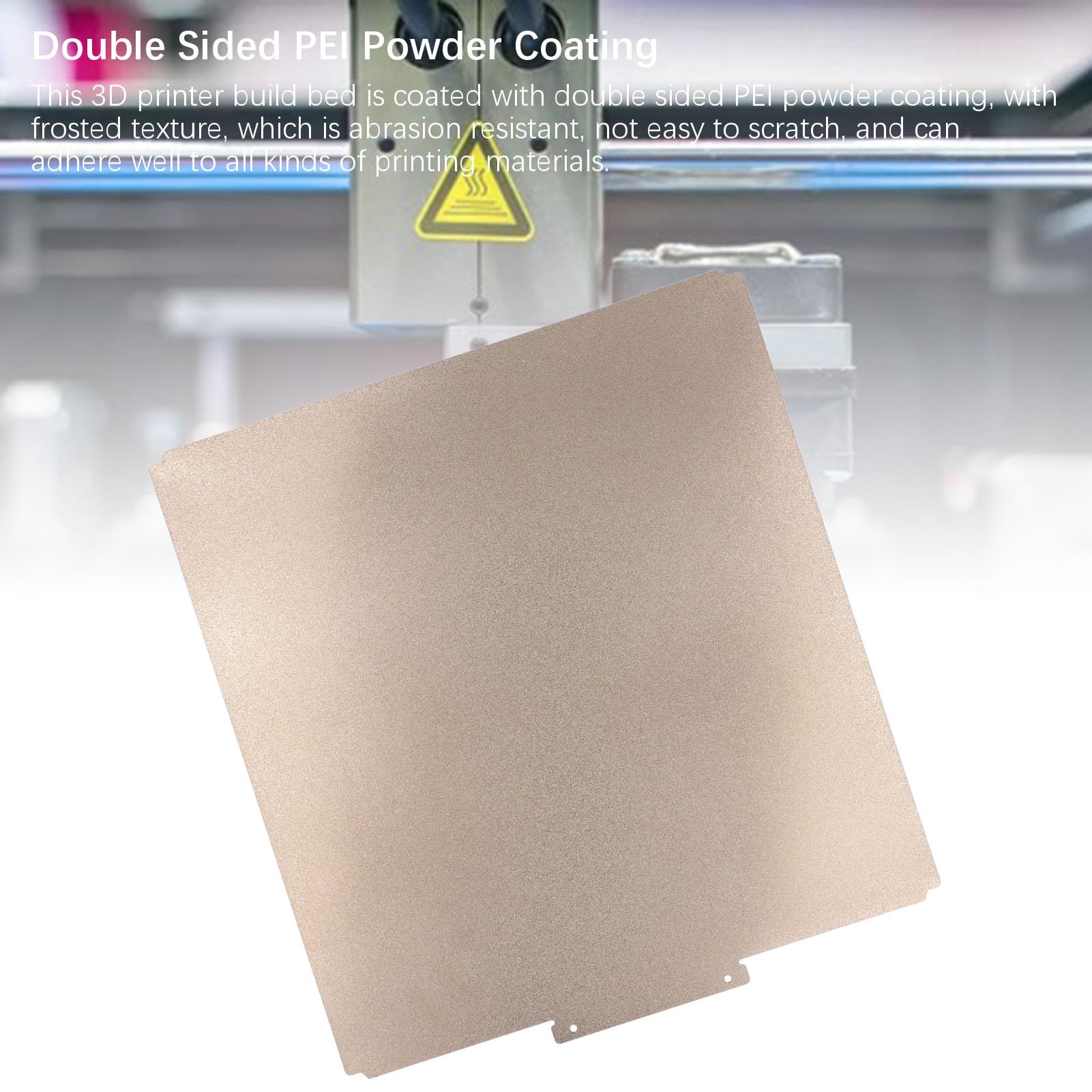 Plateforme de Construction d'imprimante 3D pour Raise3d Pro3, Plate-forme d' de Feuille PEI Double Face de 347 X 368 Mm, Plate-forme de Lit d'imprimante 3D d'épaisseur de 0,5